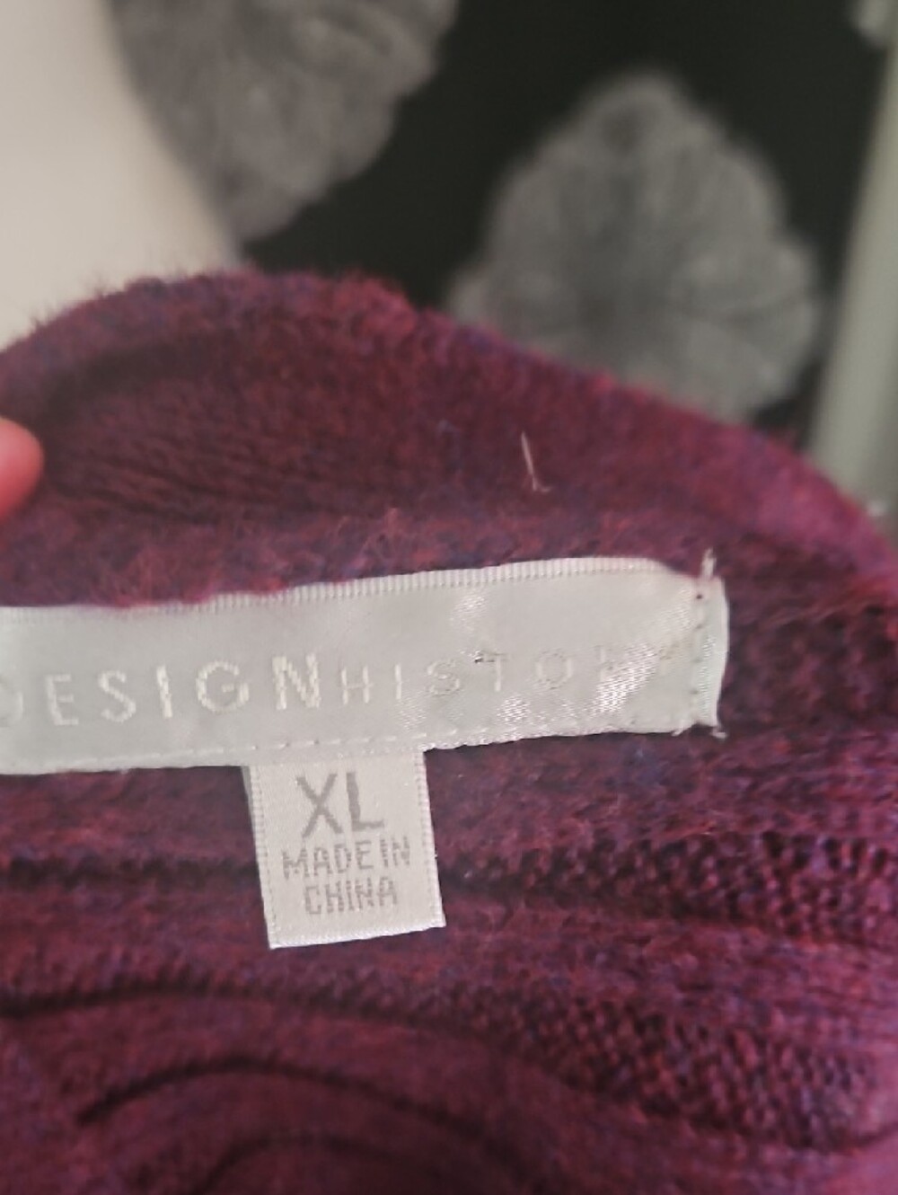 Design History Ribbed Button Cardigan - Plum - Picture 7 of 9